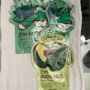TONYMOLY I'm Aloe and Avocado Mask Sheet Set - Green